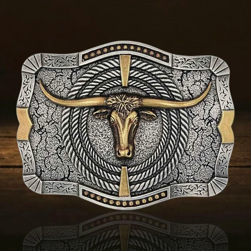 Montana‎ Silversmiths Mens Roping Ready Longhorn Attitude Belt Buckle NEW!